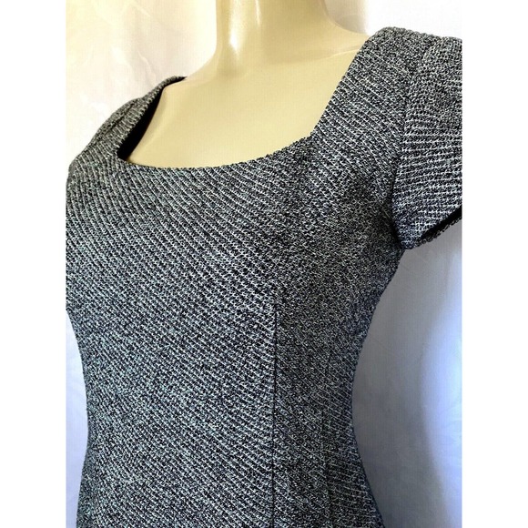 Nanette Lepore Adventure Seeker Dress Fit Flare Tweed Metallic Cap Sleev… - Picture 6 of 8